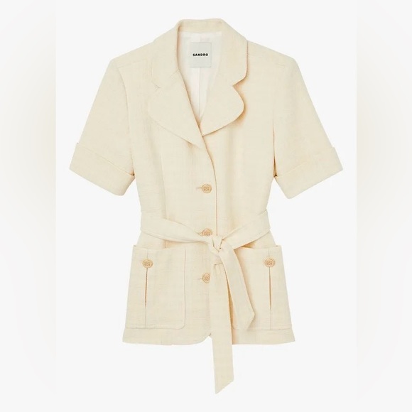 Sandro Truman Tailored Tweed Jacket - Picture 1 of 3